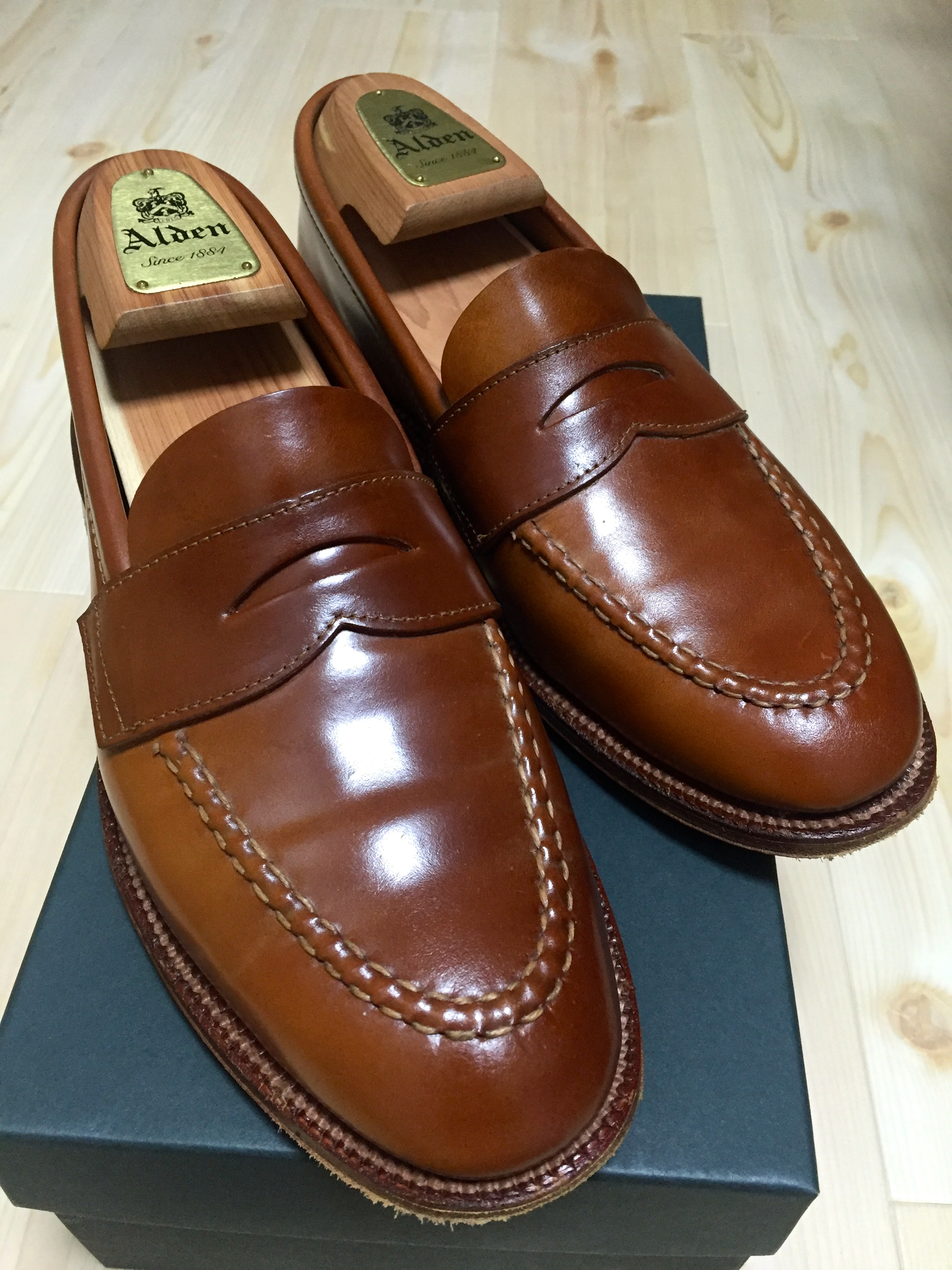 未使用 オールデン Alden UNITED ARROWS ローファー アンラインド 96164U コードバン シューズ 靴 メンズ アメリカ製 6 1/2(24.5cm相当) ブラウン